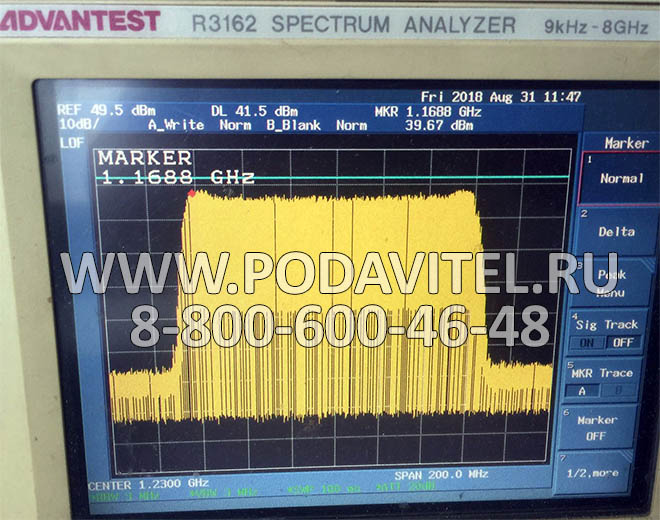 Тестирование частоты GPSL2+L5 - 1170-1280 - 40dbm / 10W Тестирование частоты GPSL2+L5 - 1170-1280 - 40dbm / 10W