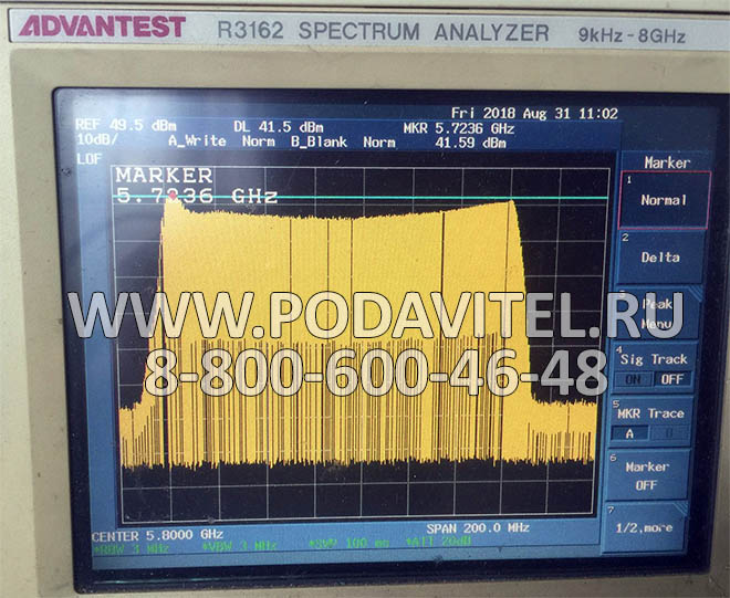 Тестирование частоты RC5.8G - 5500-6100 - 39dbm / 8W Тестирование частоты RC5.8G - 5500-6100 - 39dbm / 8W